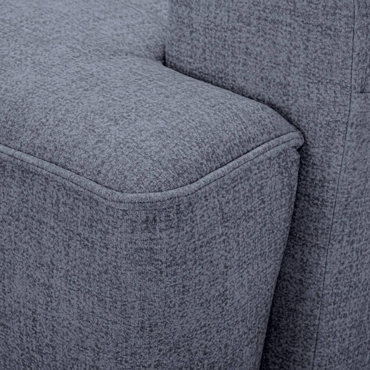 ECKSOFA in Mikrofaser Blau  - Blau/Schwarz, KONVENTIONELL, Kunststoff/Textil (169/295cm) - Carryhome