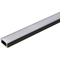 KRYCIA LIŠTA NA KOĽAJ. SYSTÉM - čierna, Basics, kov/plast (200/2,3/1,3cm)