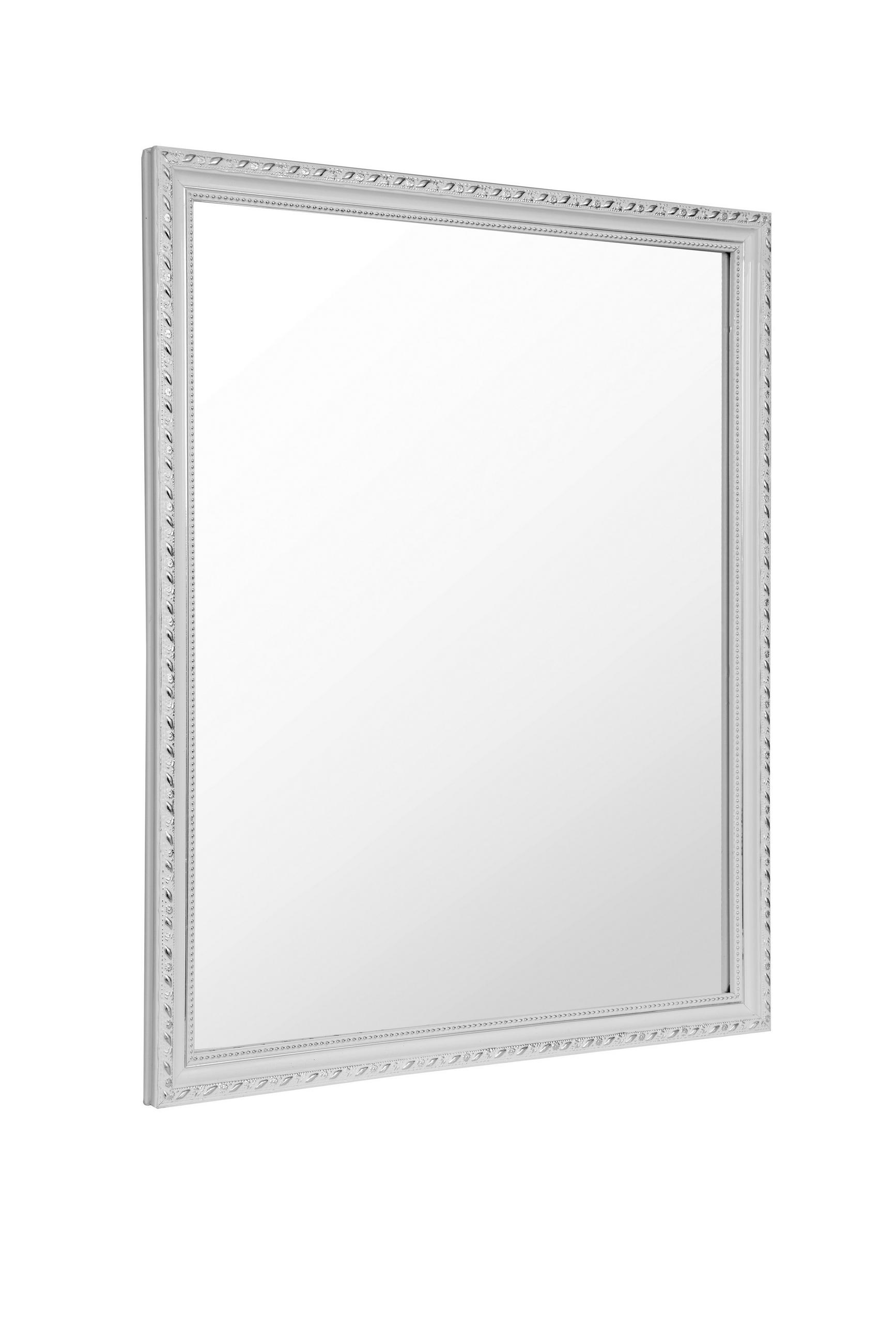 WANDSPIEGEL 45/55/2 cm    in rechteckig  - Weiß, LIFESTYLE, Glas/Holz (45/55/2cm) - Carryhome