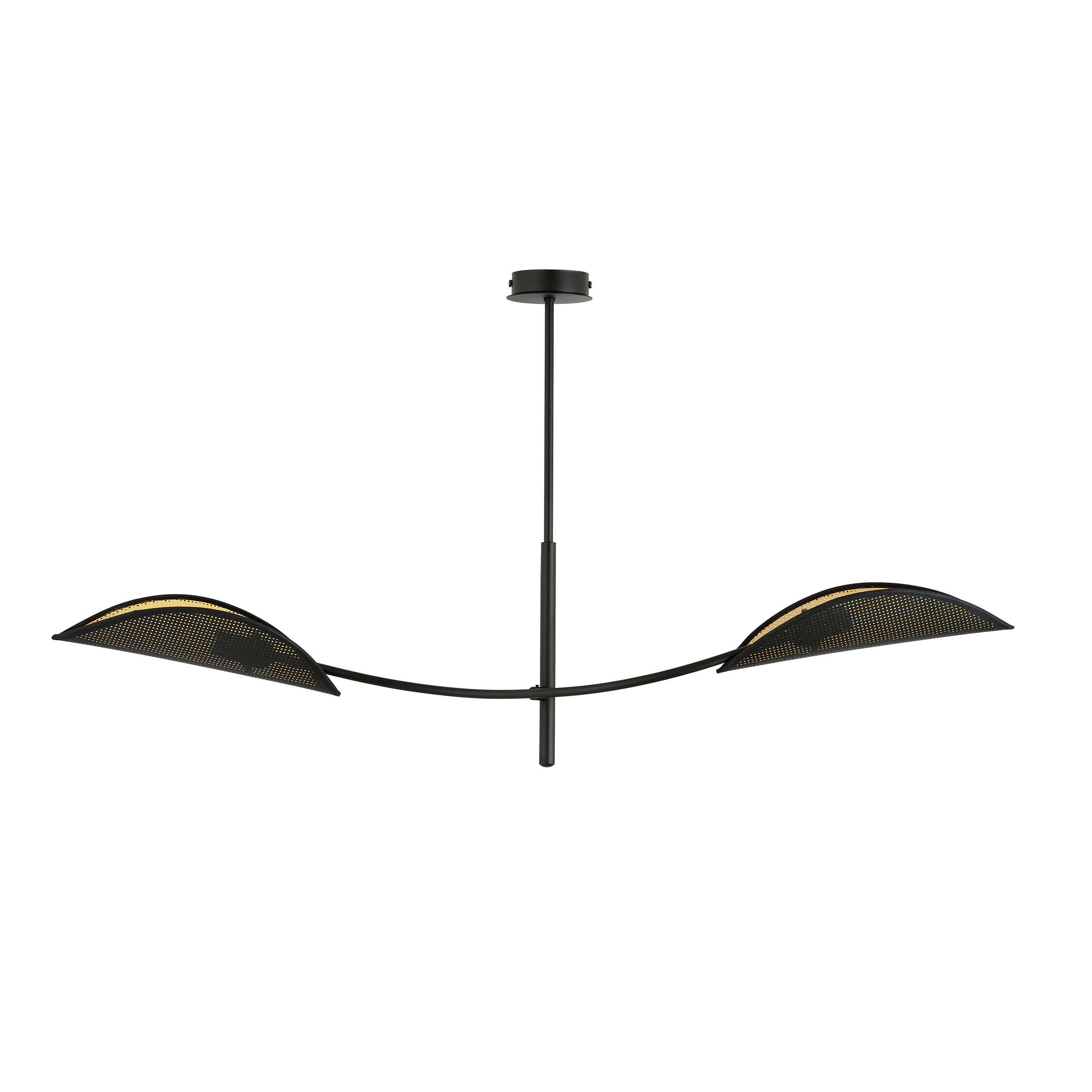 XXXLutz Deckenleuchte Lotus Schwarz, Gold 18x54x105 cm