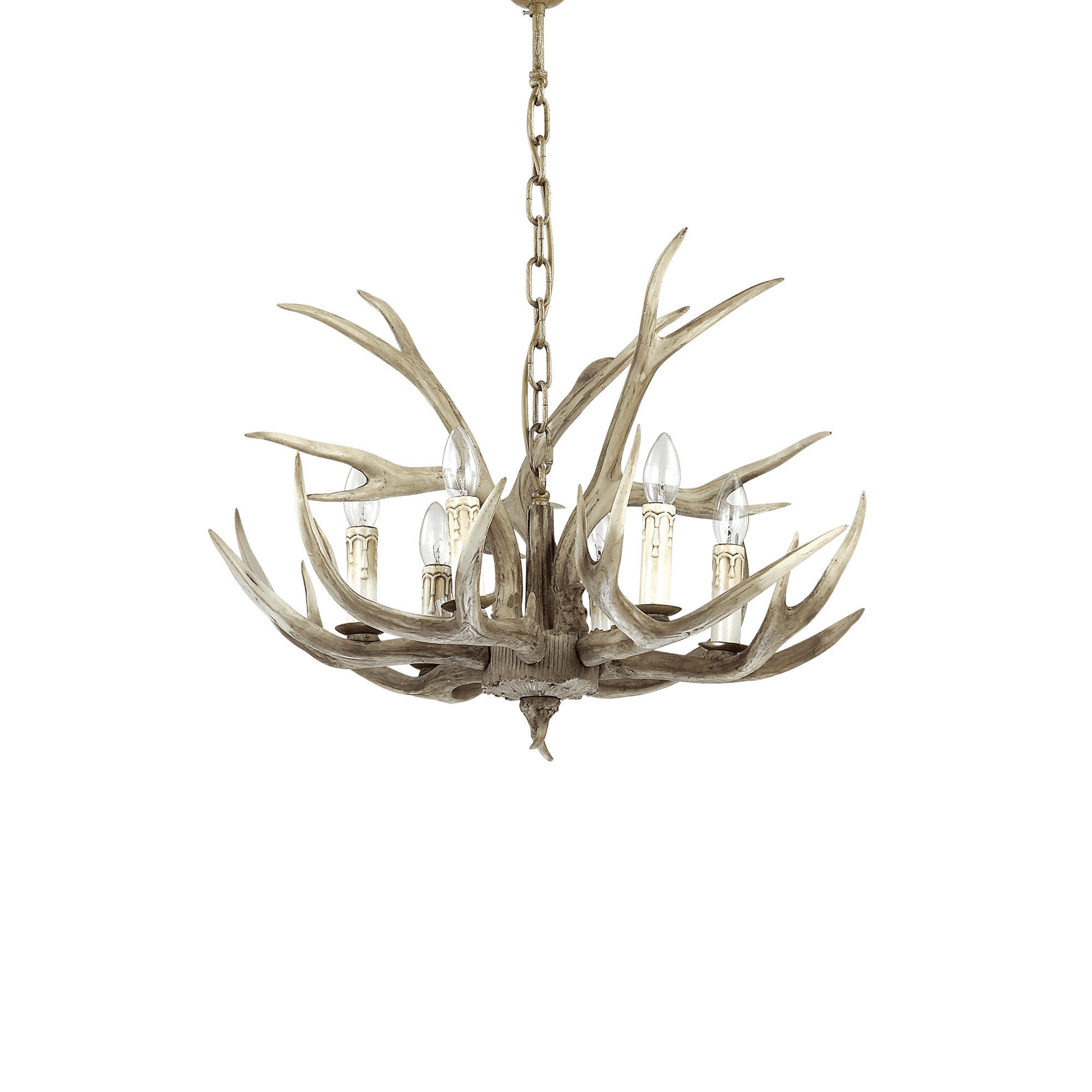 HÄNGELEUCHTE 67/65/130 cm  - Braun, Natur, Kunststoff/Metall (67/65/130cm) - Ideal Lux