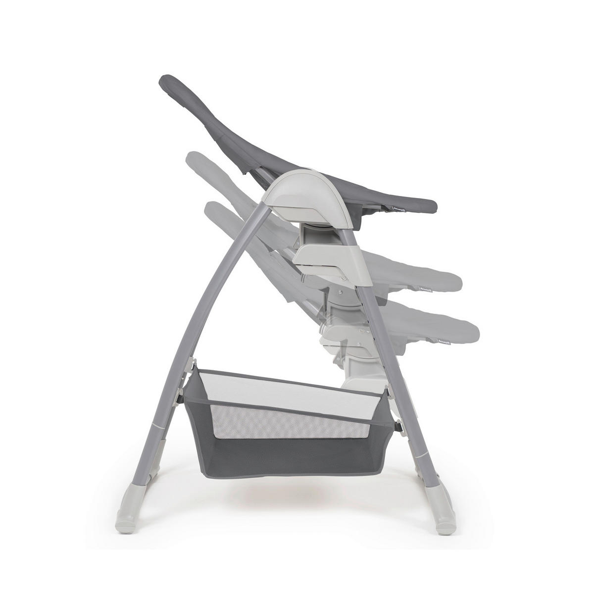 HOCHSTUHL-SET Sit N Relax 3in1 Dunkelgrau Dark Grey  - Dunkelgrau, Basics, Kunststoff/Textil (56/106/85cm) - Hauck