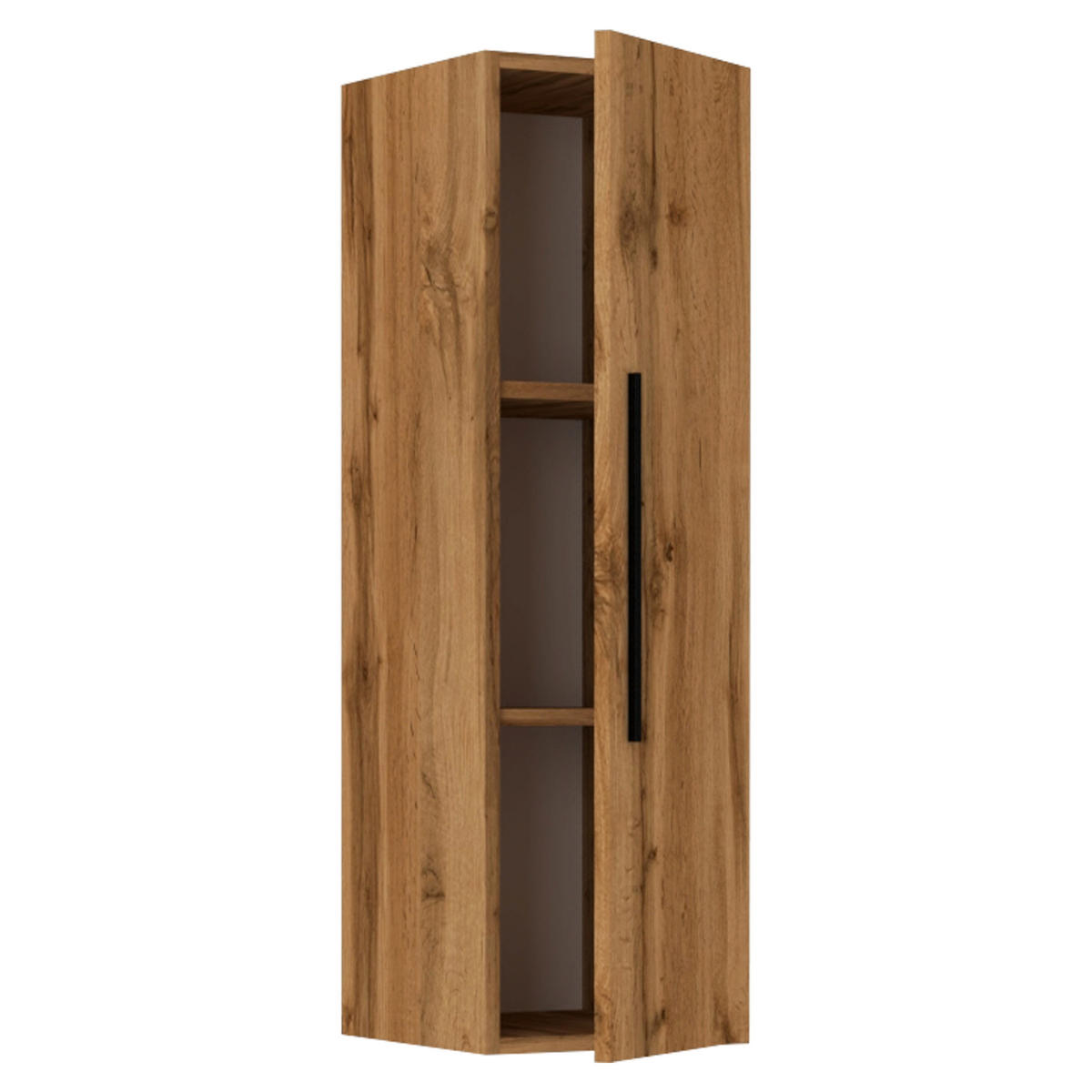 HÄNGESCHRANK 30/95/30 cm  - Honigeiche/Schwarz, MODERN, Holzwerkstoff/Metall (30/95/30cm) - MID.YOU