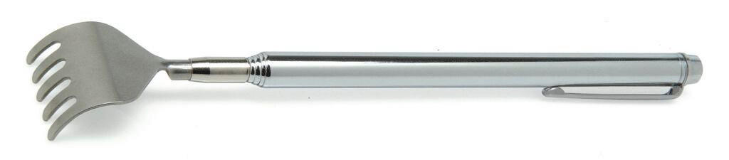MASÁŽNÍ POMŮCKA  - barvy stříbra, Konvenční, kov (18/3/1,3cm) - Kikkerland