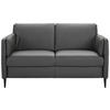 2,5-SITZER in Leder Anthrazit, Schwarz  - Anthrazit/Schwarz, Design, Leder/Metall (164/84/99cm) - Dieter Knoll