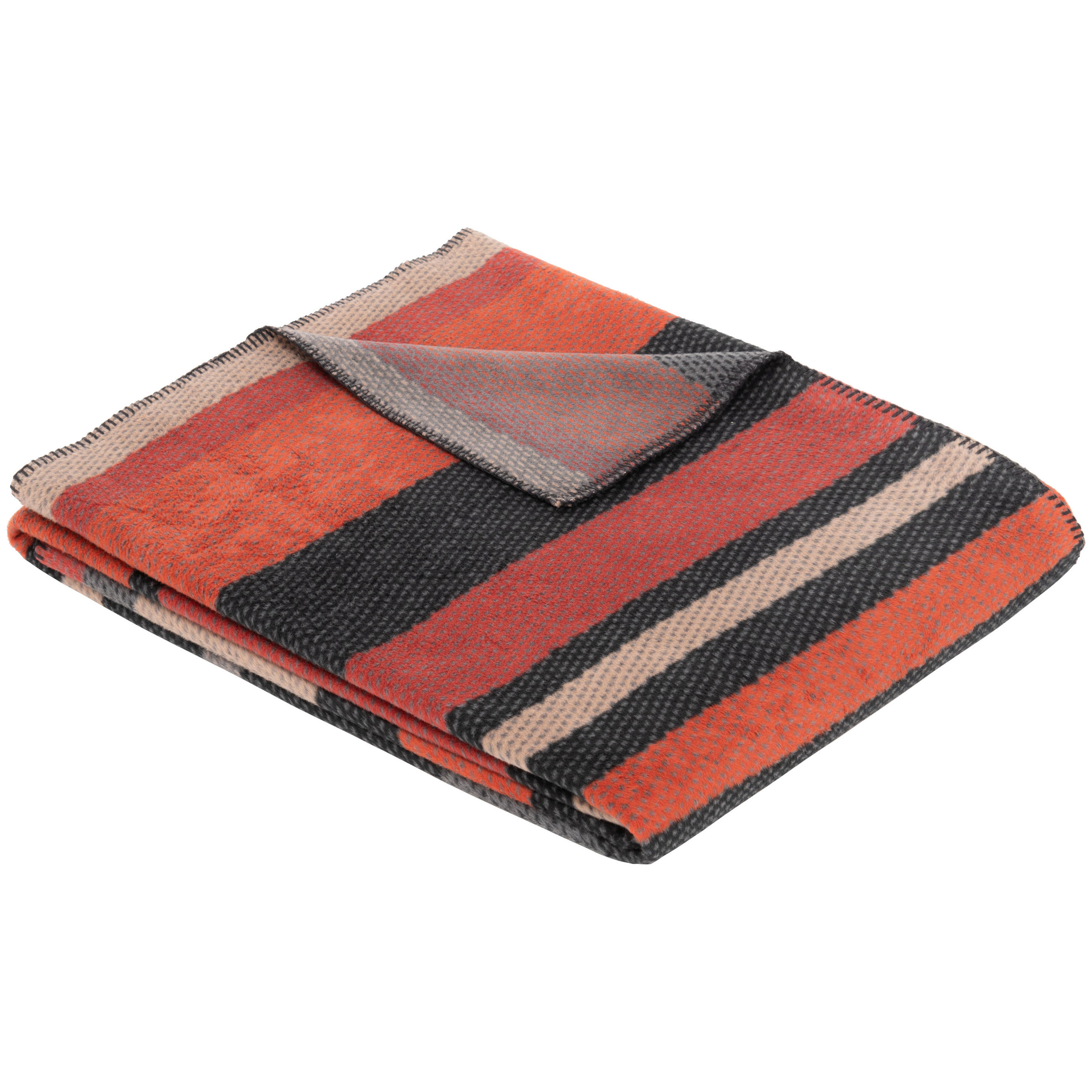 WOHNDECKE Latina 150/200 cm  - Anthrazit/Terracotta, Basics, Textil (150/200cm) - Ibena
