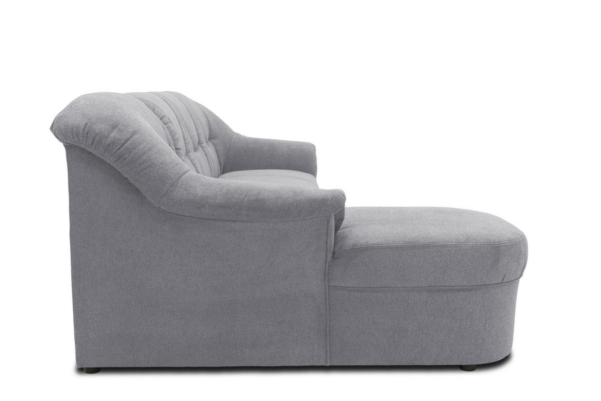 ECKSOFA Dunkelgrau Mikrofaser  - Dunkelgrau/Schwarz, KONVENTIONELL, Kunststoff/Textil (146/232cm) - MID.YOU