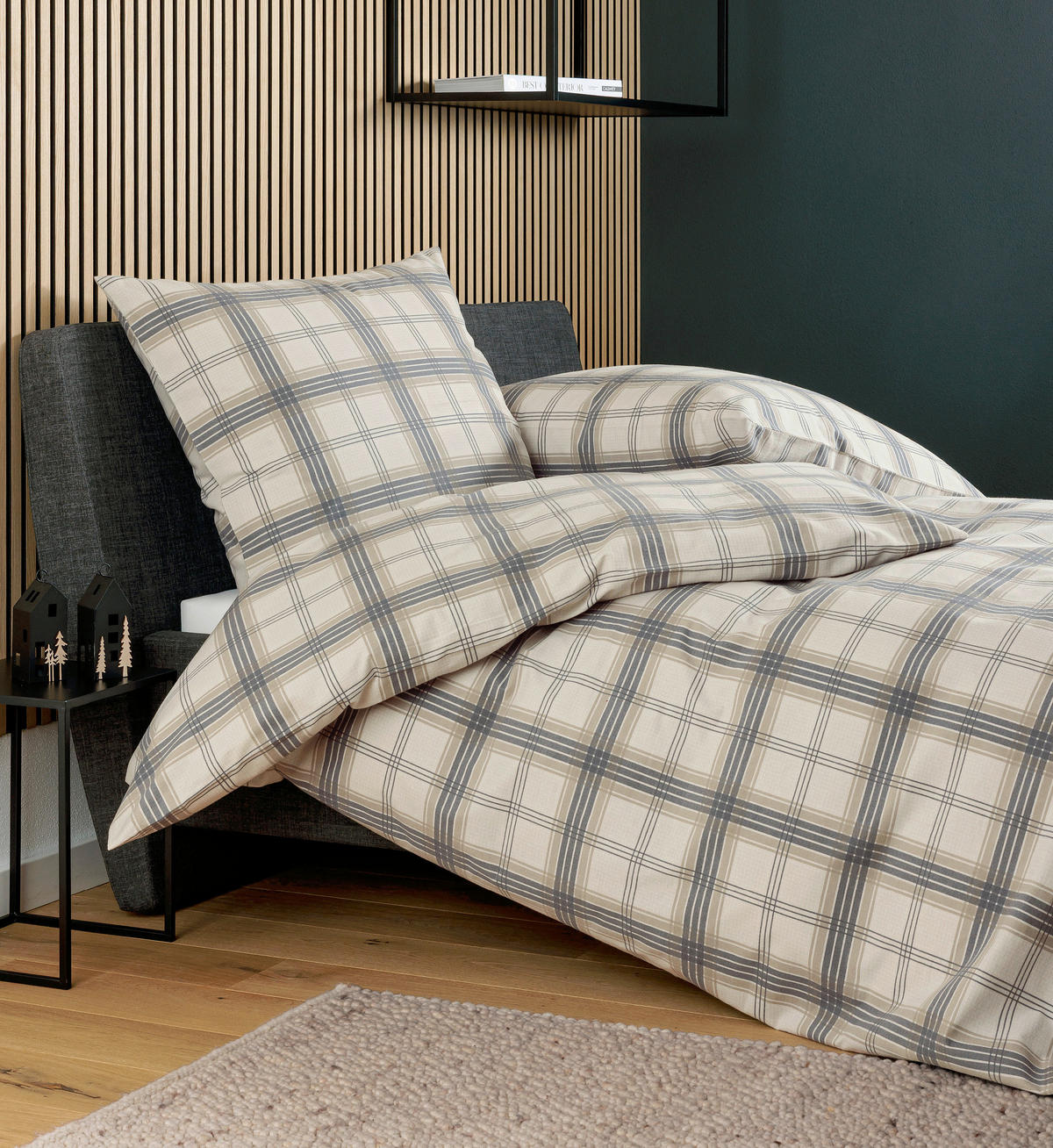 BETTWÄSCHE 2-teilig Biber 135/200 cm  - Beige, Design, Textil (135/200cm) - Janine