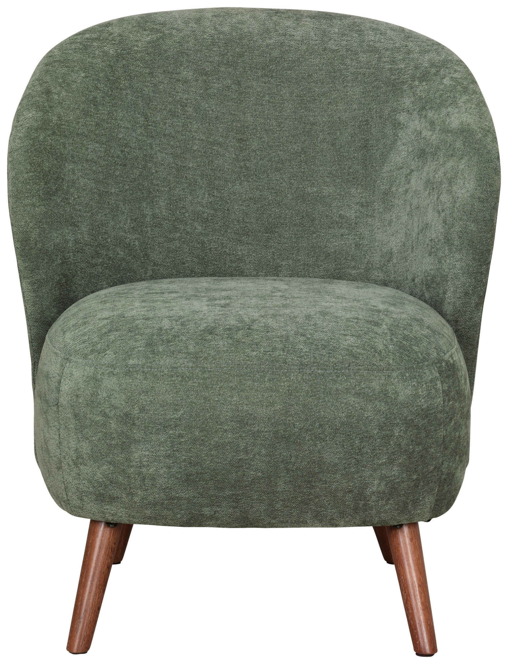 SESSEL in Webstoff Grün  - Walnussfarben/Grün, Design, Holz/Textil (66/78/69cm) - MID.YOU