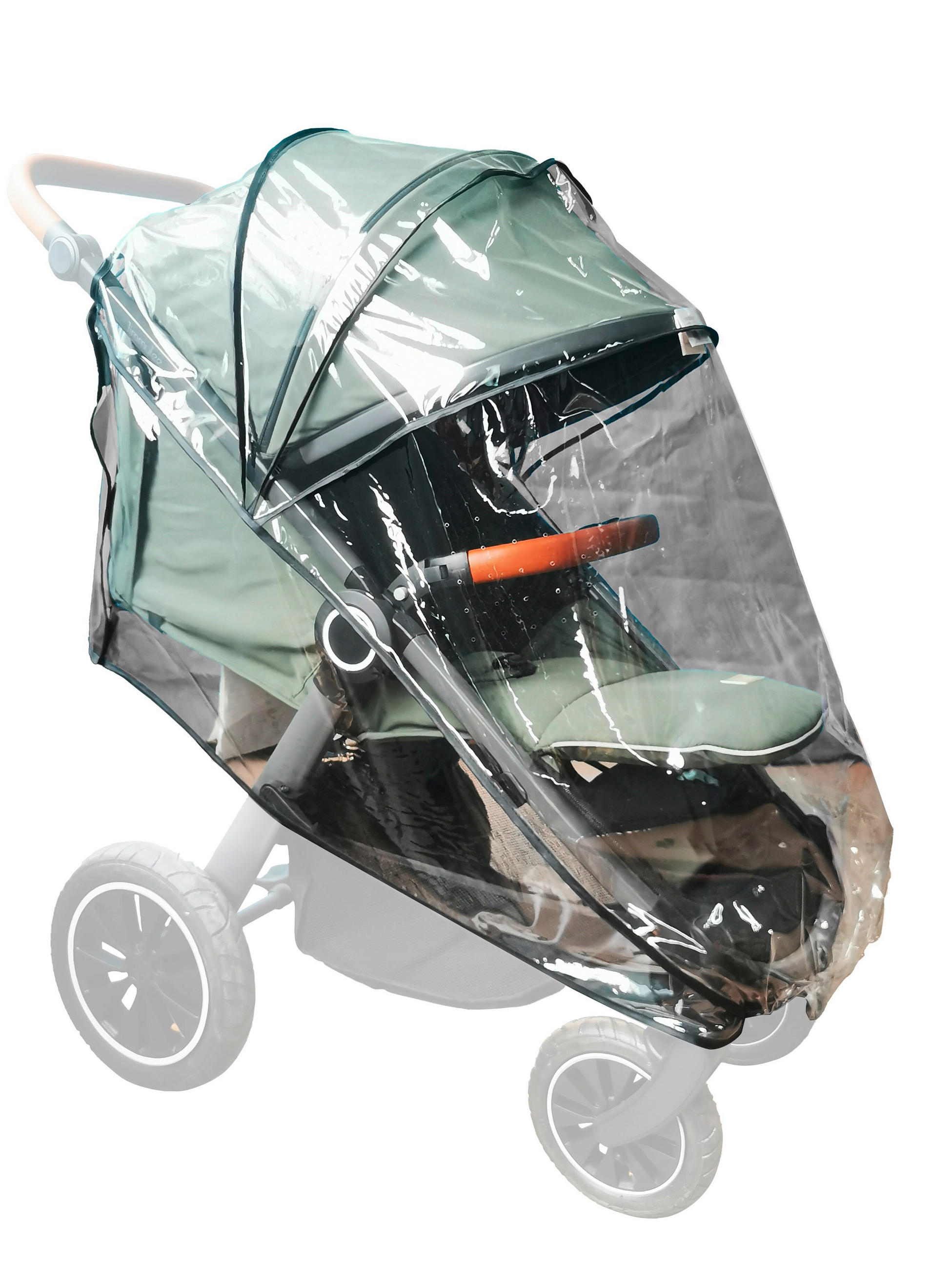 REGENVERDECK  - Transparent/Schwarz, Basics, Kunststoff/Textil (90/148cm) - Jimmylee
