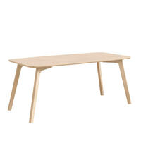 ESSTISCH Echtholz  Holz rechteckig Naturfarben  - Naturfarben, Design, Holz (180/80/198cm) - Livetastic