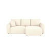 ECKSOFA in Cord Creme  - Creme/Schwarz, Design, Kunststoff/Textil (250/151cm) - MID.YOU