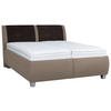 POLSTERBETT 180/200 cm  in Graubraun  - Weiss/Graubraun, Design, Holzwerkstoff/Kunststoff (180/200cm) - Beldomo - Sleep