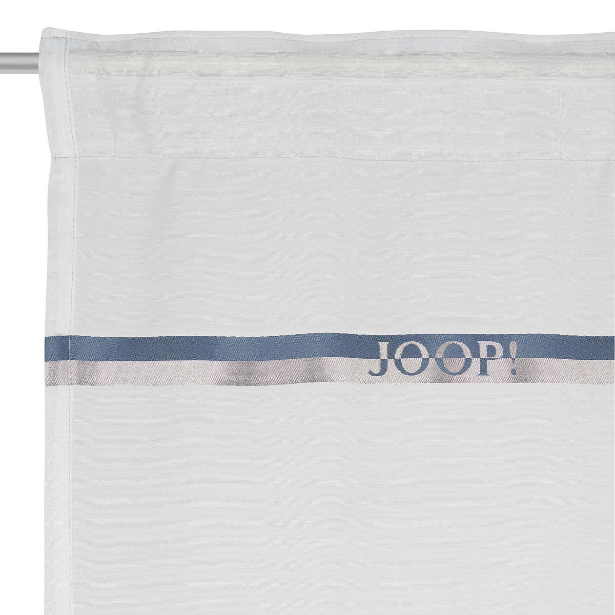 HOTOVÝ ZÁVĚS, průhledné, 130/250 cm - bílá/barvy stříbra, Basics, textil (130/250cm) - Joop!