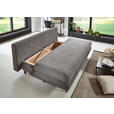 SCHLAFSOFA Webstoff Taupe  - Taupe/Edelstahlfarben, KONVENTIONELL, Kunststoff/Textil (190/93/92cm) - Carryhome