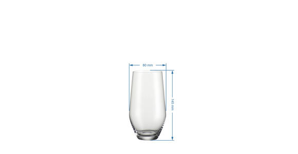 LONGDRINKGLAS LUCCA 420 ml - Transparent, Basics, Glas (0,42l) - Novel