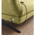 ECKSOFA  in Flachgewebe Hellgrün  279-327/176-217 cm  - Schwarz/Hellgrün, Design, Textil/Metall (279-327/176-217cm) - Dieter Knoll