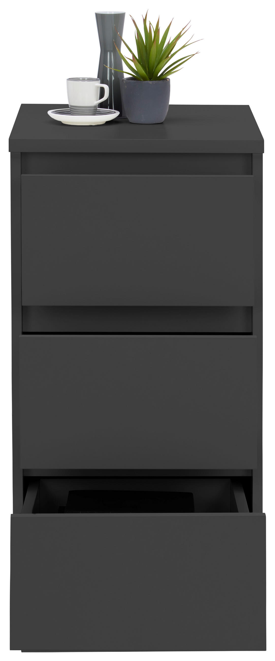 NACHTSCHRANK 40,1/78,9/48 cm  - Anthrazit, Design, Holzwerkstoff (40,1/78,9/48cm) - Carryhome