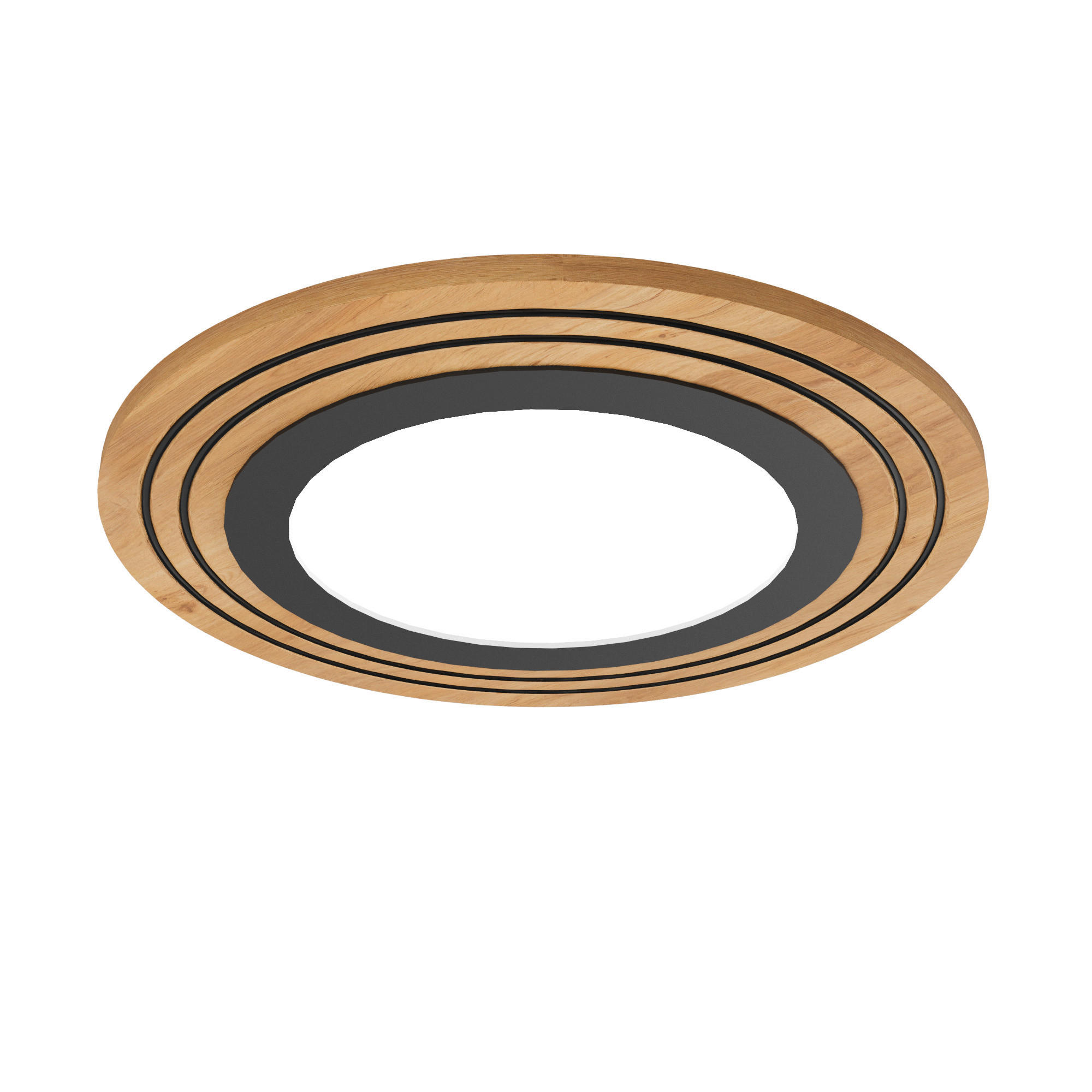 LED-DECKENLEUCHTE Saalbach 38/38/5 cm   - Eichefarben, Natur, Holz (38/38/5cm) - Waldwelt