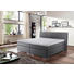 BOXSPRINGBETT "PRINZ" Lederlook 200/200 cm INKL. Topper - Silberfarben/Grau, Design, Holzwerkstoff/Textil (200/200cm) - Novel