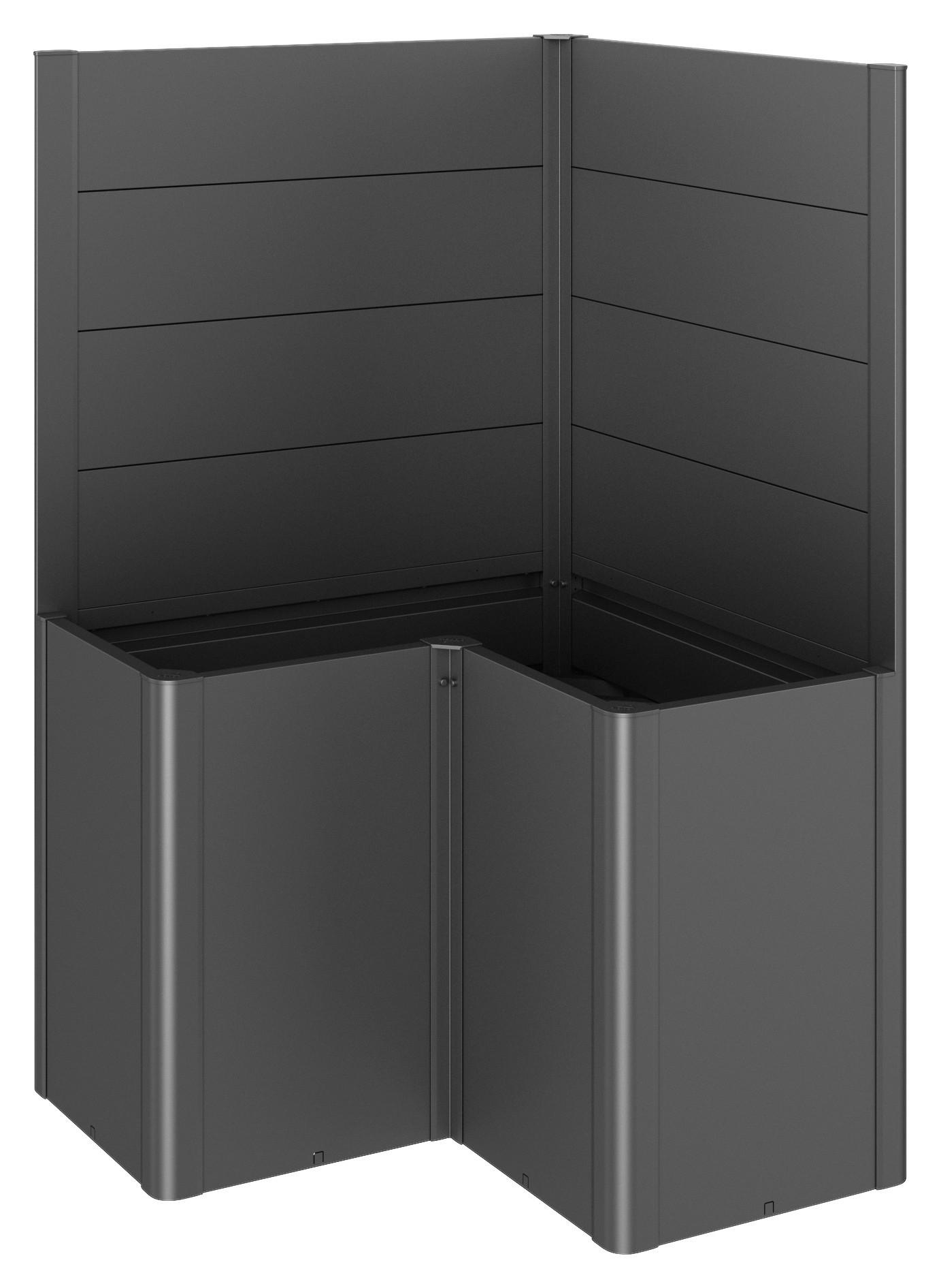 SICHTSCHUTZ ohne Hochbeet - Dunkelgrau, Basics, Metall (102/91/102cm) - Biohort