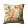 OUTDOOR-KISSEN in Grün, Orange, Rot, Weiß Blume 45/45 cm  - Rot/Orange, Basics, Textil (45/45cm)