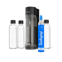 WASSERSPRUDLER Logan  - Schwarz, Basics, Kunststoff (11.2/42.6/18.8cm) - Sodapop
