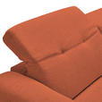 ECKSOFA Orange Struktur  - Eichefarben/Schwarz, Design, Holz/Textil (305/163cm) - Novel