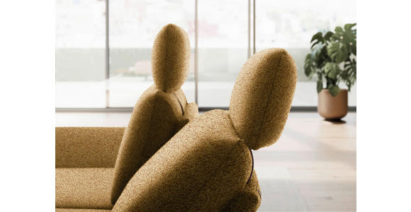 ECKSOFA  in Flachgewebe Currygelb  155/234 cm  - Currygelb/Schwarz, Design, Textil/Metall (155/234cm) - Dieter Knoll