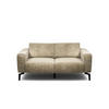 2-SITZER-SOFA Samt Naturfarben  - Schwarz/Naturfarben, Design, Textil/Metall (180/86/86-94cm) - SENSOO