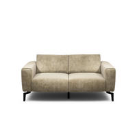 2-SITZER-SOFA COSY1 - Schwarz/Naturfarben, Design, Textil/Metall (180/86/86-94cm) - SENSOO