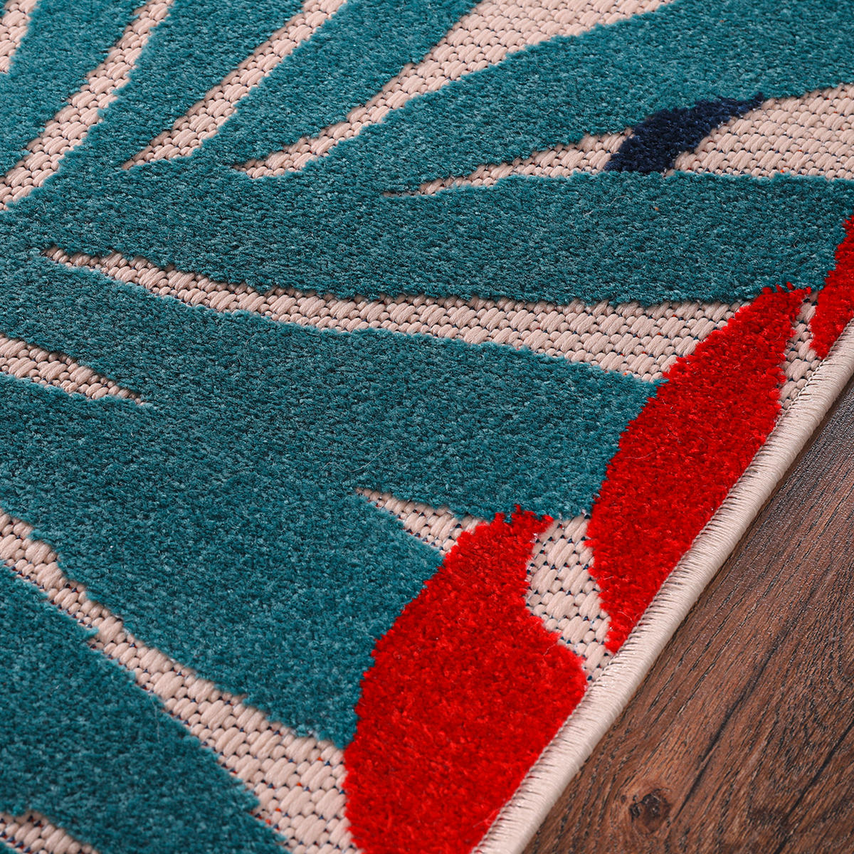 OUTDOORTEPPICH 200/290 cm Floral Grün, Blau  - Blau/Grün, LIFESTYLE, Kunststoff/Textil (200/290cm) - Novel