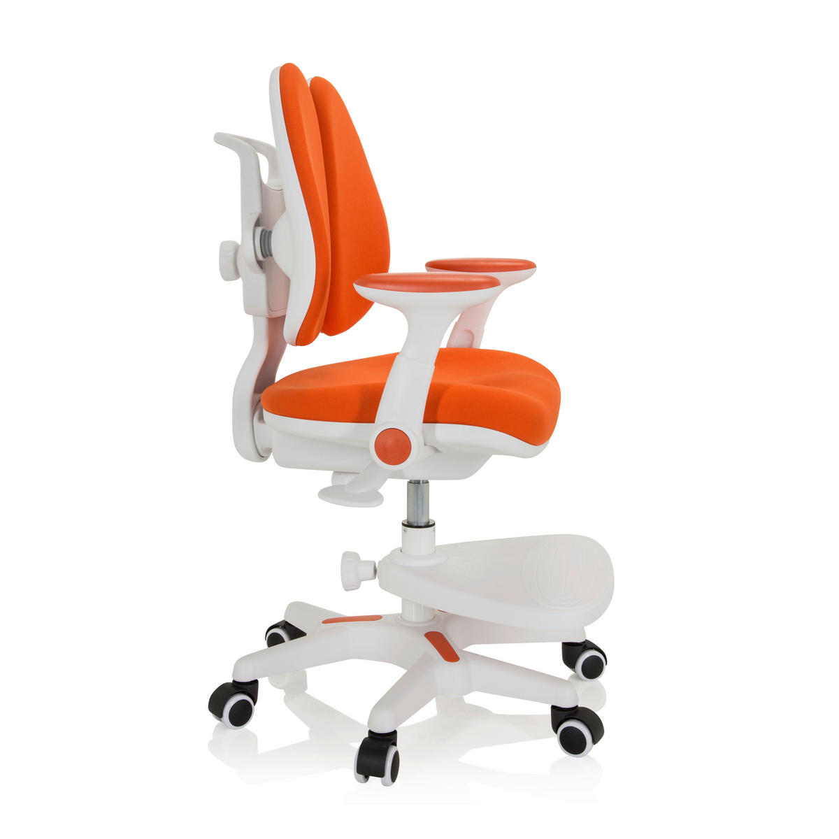 JUGENDDREHSTUHL  in Netzbespannung Orange, Weiß  - Orange/Weiß, MODERN, Kunststoff/Textil (56/88/52cm) - MID.YOU