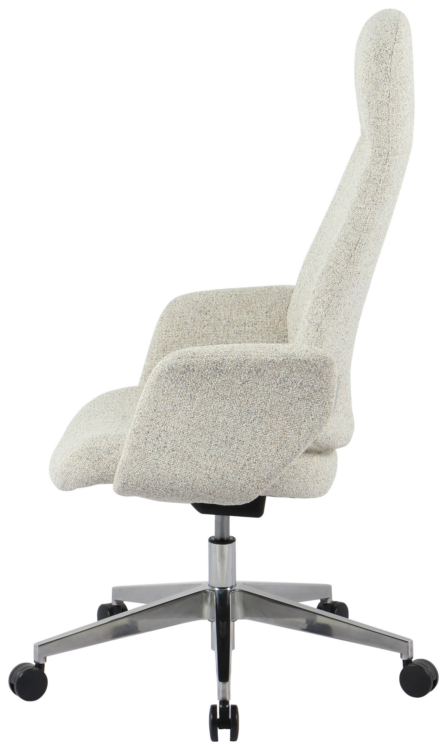 CHEFSESSEL Webstoff Chromfarben, Beige  - Chromfarben/Beige, Design, Kunststoff/Textil (80/117/126.5/59cm) - Novel