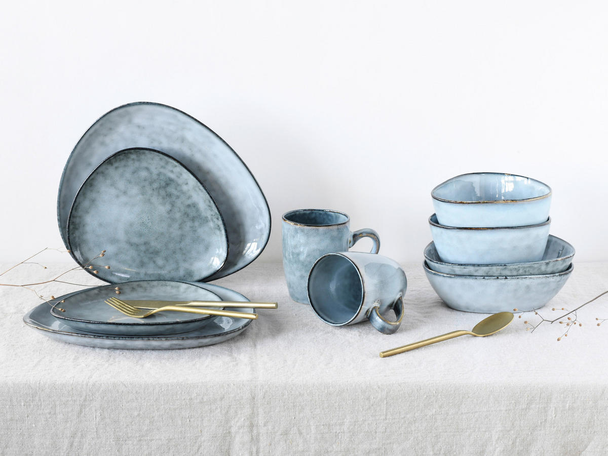 KOMPLETT SERVIS 10 delar  - grå, Trend, keramik (34/29,5/36cm) - Creatable