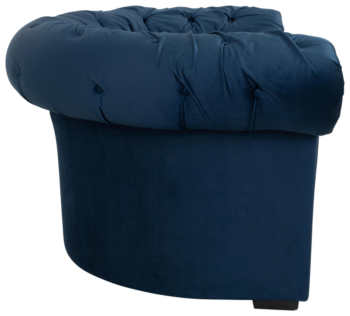 CHESTERFIELD-FOTEL - sötétkék/fekete, Design, textil/fa (114/78/91cm) - MID.YOU