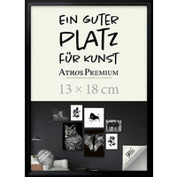BILDERRAHMEN in Schwarz  - Schwarz, Basics, Glas/Papier (13/18/1,8cm)