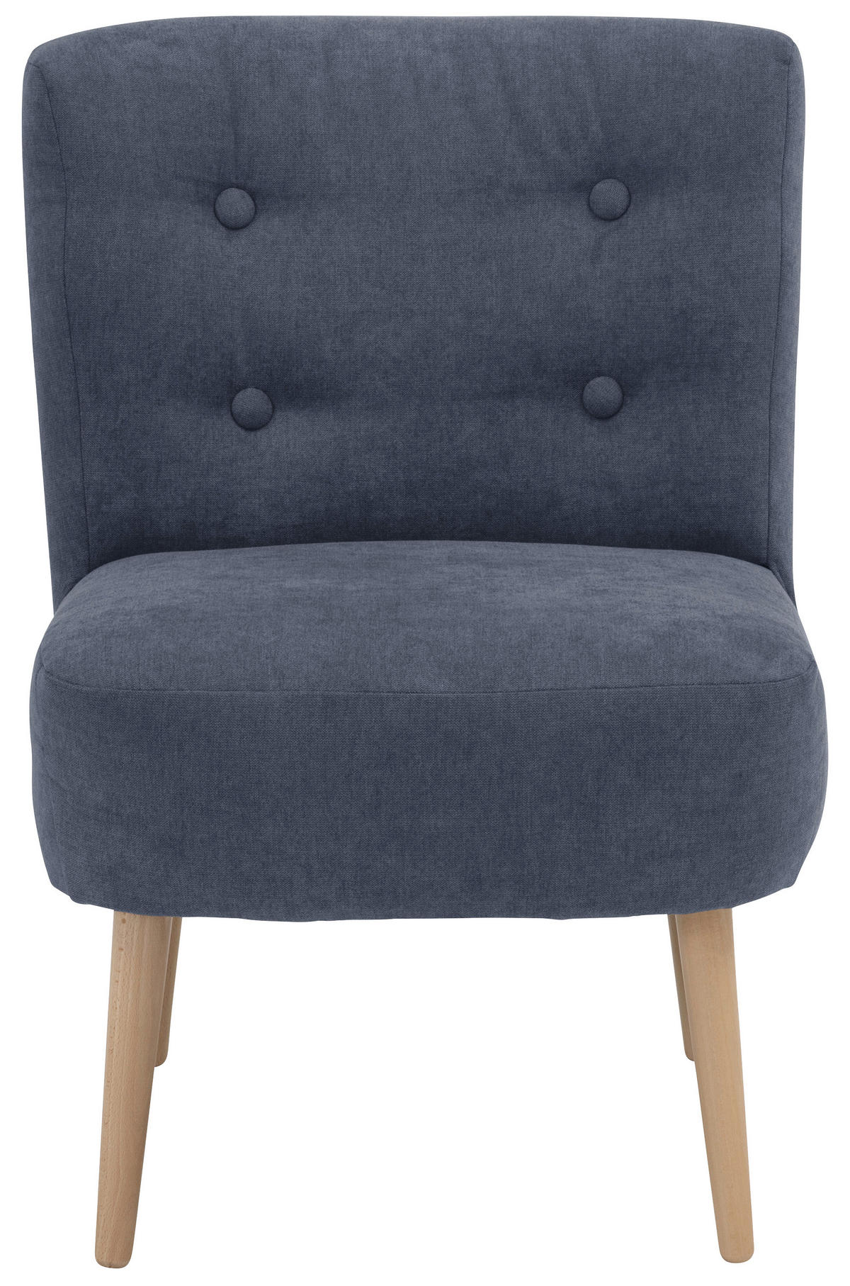 SESSEL in Flachgewebe Blau  - Blau/Buchefarben, Design, Holz/Textil (58/78/68cm) - Max Winzer