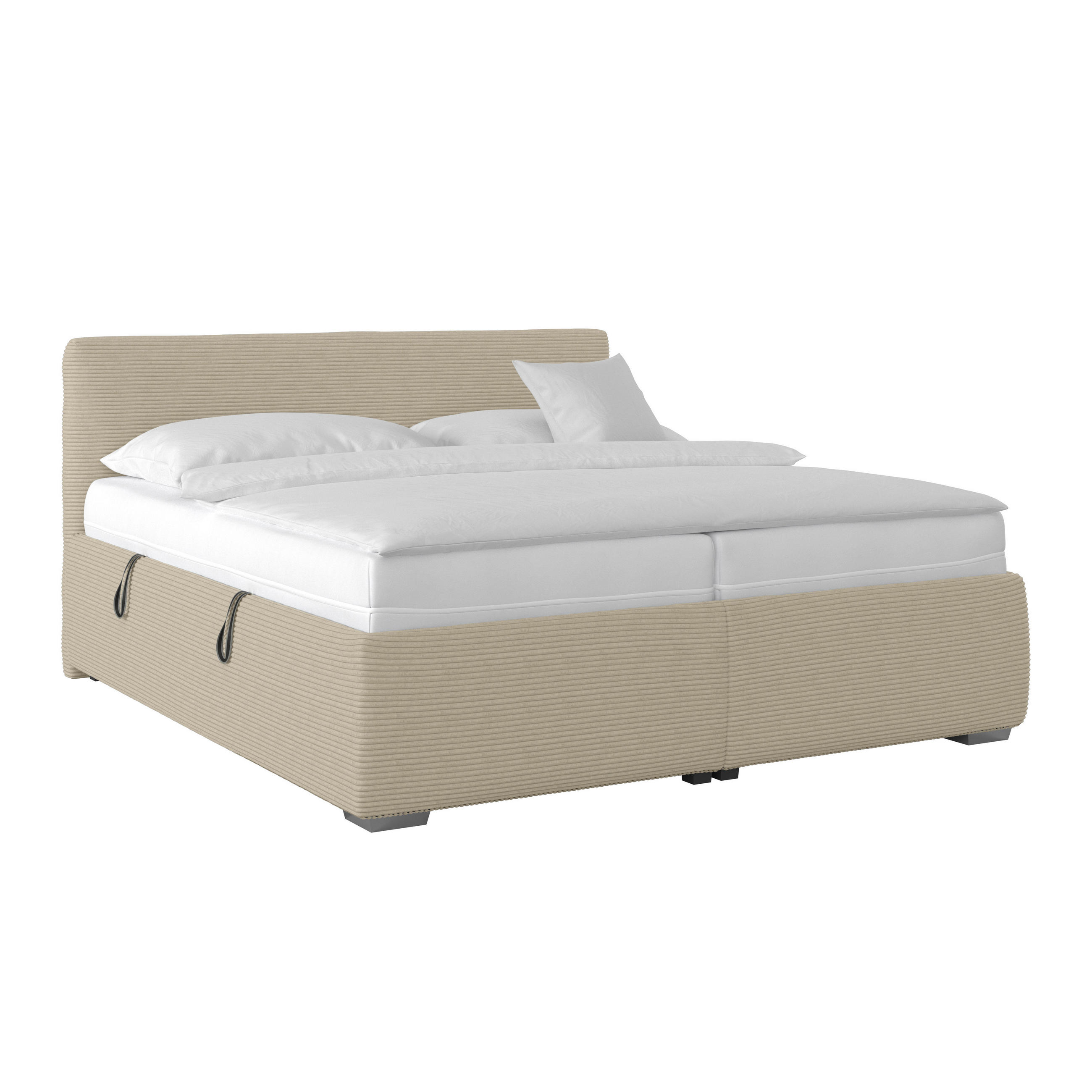 Polsterbett 160x200 cm Lesia Cord Creme