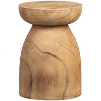 BEISTELLTISCH 28/28/40 cm Bink Paulownia massiv Naturfarben rund  - Naturfarben, Design, Holz (28/28/40cm) - Livetastic