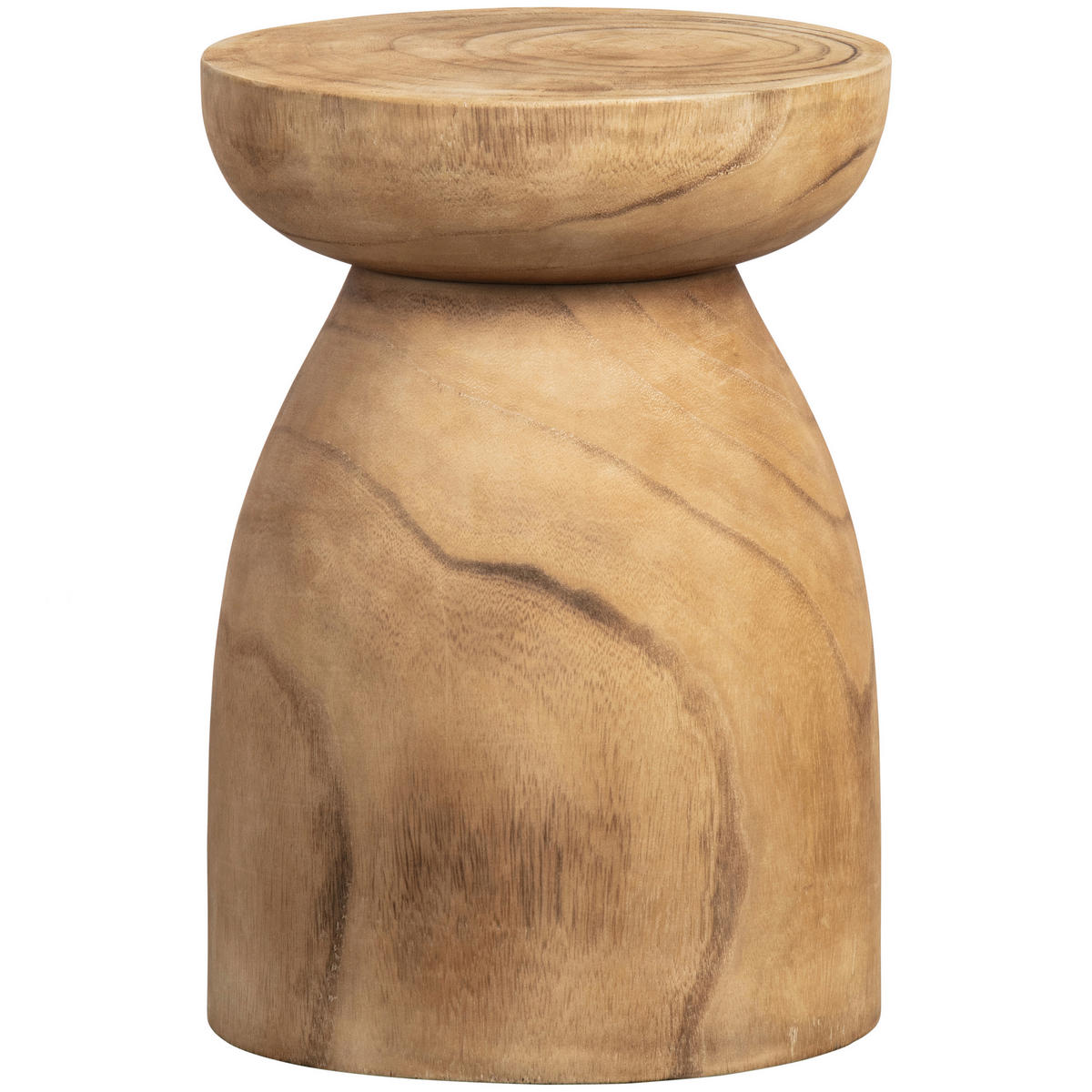 BEISTELLTISCH 28/28/40 cm Bink Paulownia massiv Naturfarben rund  - Naturfarben, Design, Holz (28/28/40cm) - Livetastic