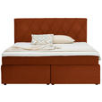 BOXSPRINGBETT 180/200 cm  in Rostfarben  - Rostfarben/Schwarz, Design, Kunststoff/Textil (180/200cm) - Xora