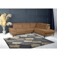 ECKSOFA Terracotta Webstoff  inkl. Rücken echt, Relaxfunktion  - Terracotta/Schwarz, KONVENTIONELL, Textil/Metall (288/225cm) - Carryhome