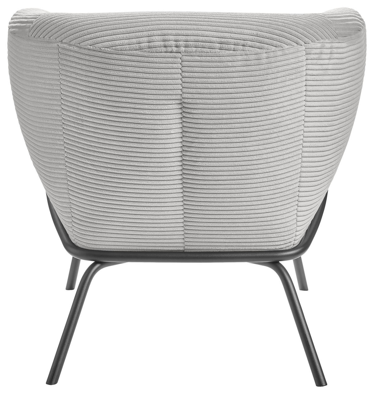 COCKTAILSESSEL Cord Grau  - Grau, Design, Textil (79/71/74cm) - Lomoco