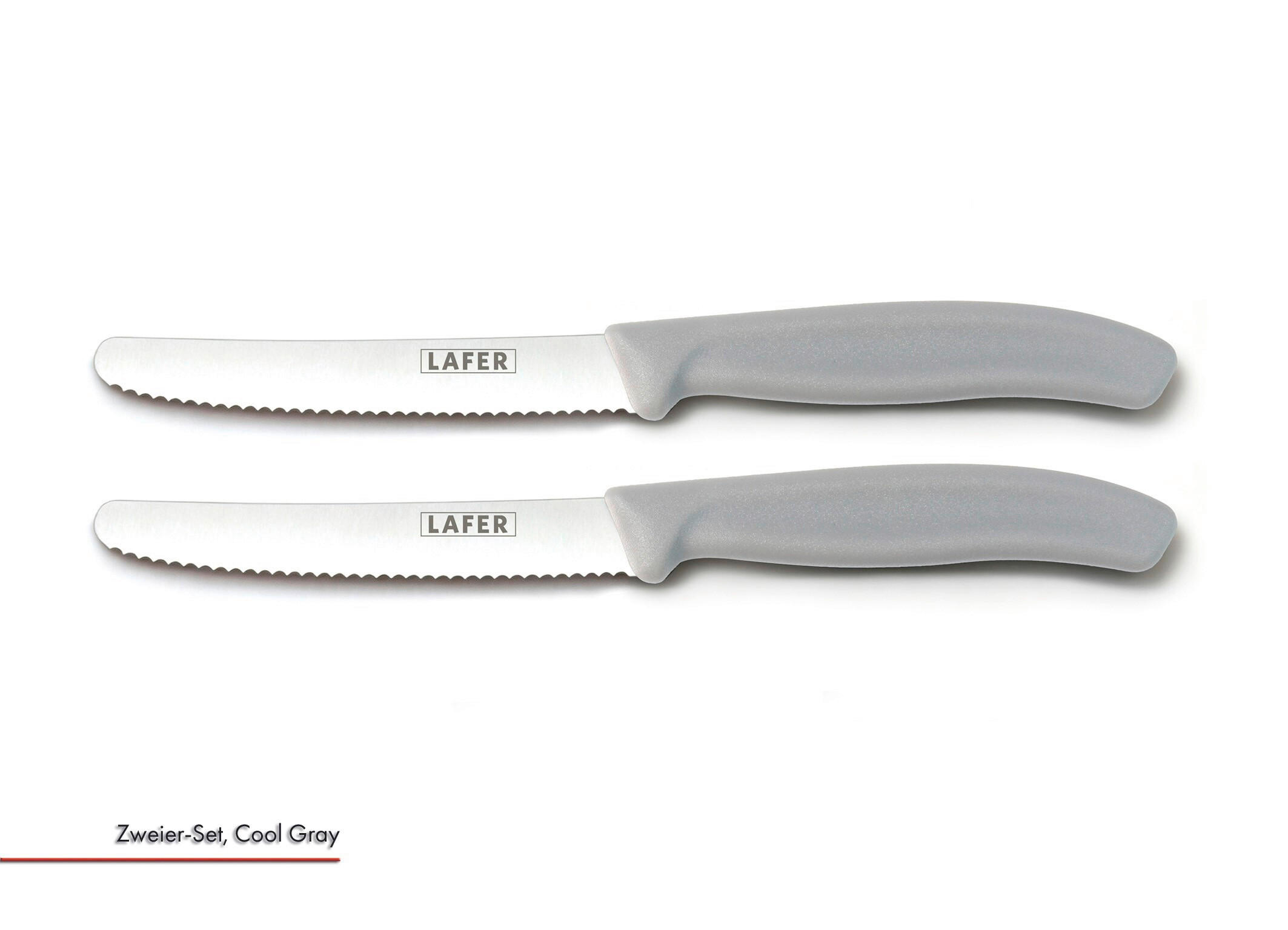 KÉSKÉSZLET 2 részes Lafer  - világosszürke, Basics, műanyag/fém (23,5/5,0/1,8cm) - Johann Lafer