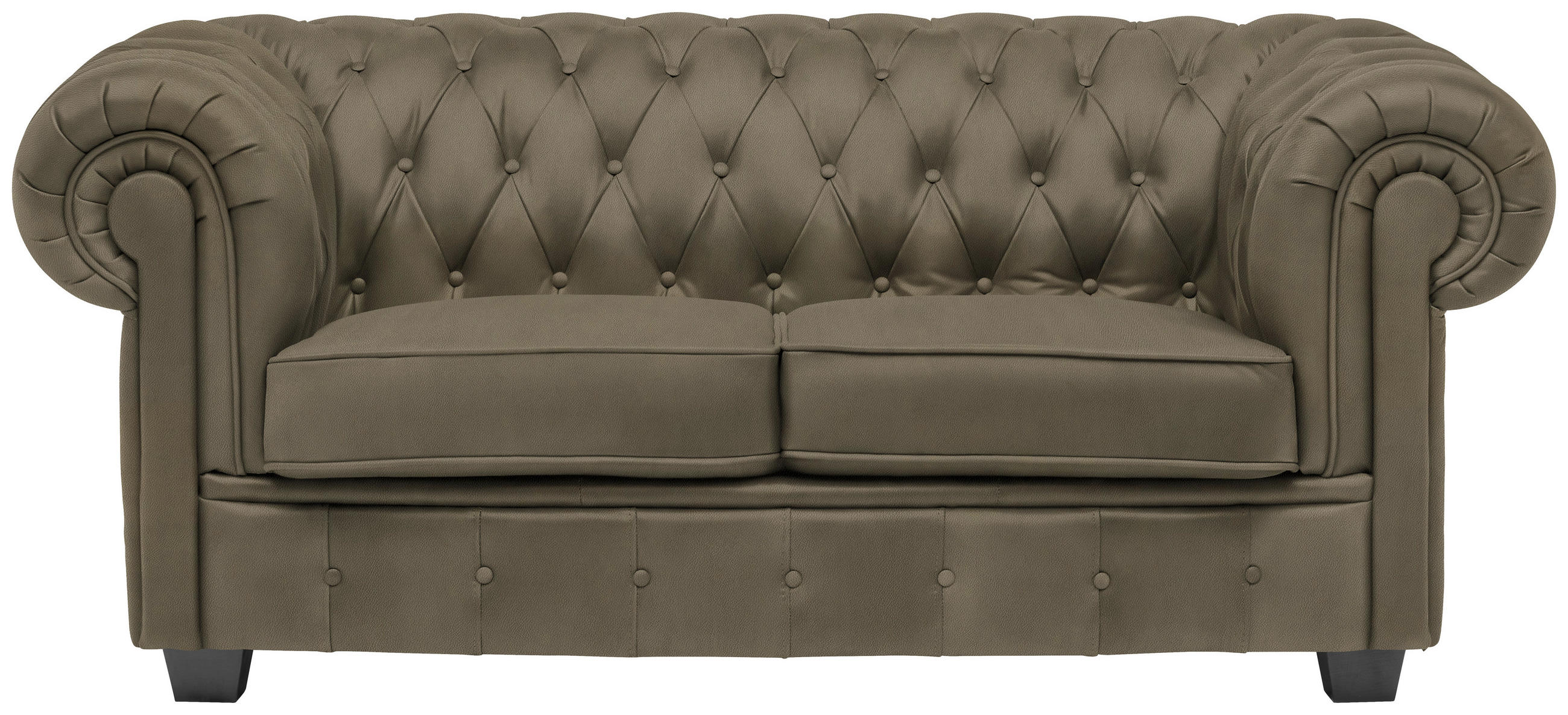 CHESTERFIELD SOFA boja zemlje  - boja zemlje/vendž, Lajfstajl, tekstil/drvo (180/76,5/96cm) - Landscape