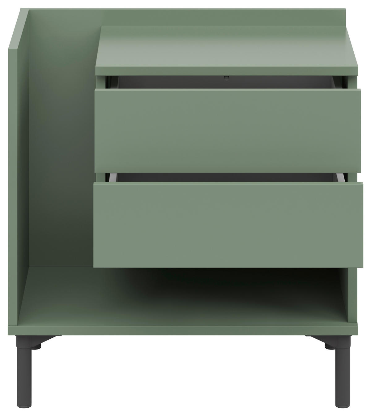 NACHTKÄSTCHEN 60/62/38 cm  in Salbeigrün  - Salbeigrün/Graphitfarben, Design, Holzwerkstoff/Kunststoff (60/62/38cm) - Lomoco