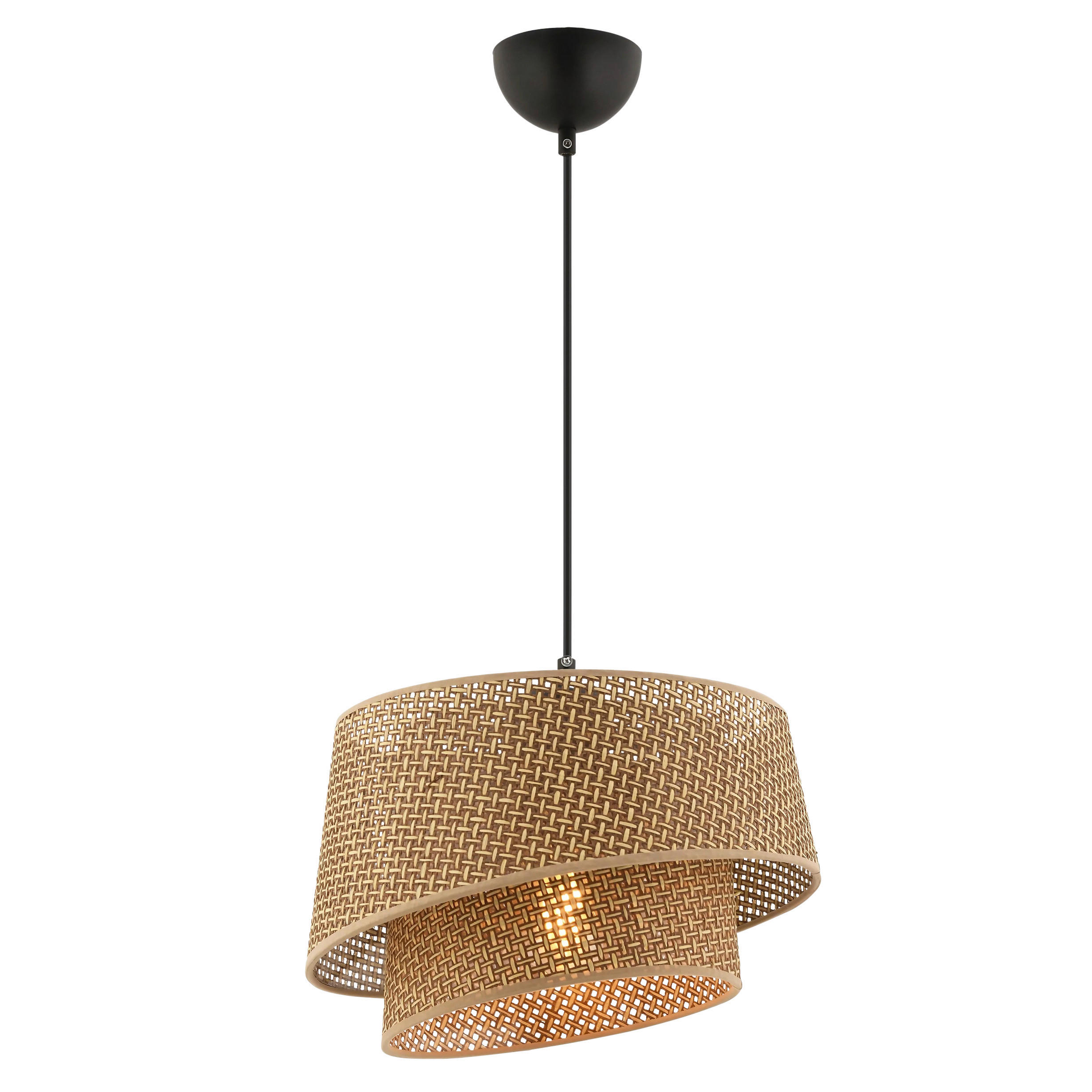 HÄNGELEUCHTE 32/65 cm   - Beige, Design, Textil/Metall (32/65cm) - P & B