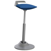 BÜROHOCKER   Blau, Grau  - Blau/Grau, Basics, Textil/Metall (38/60-93/38cm) - Aeris