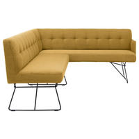 ECKBANK 232/180 cm Feincord Grün Metall   - Schwarz/Grün, Design, Textil/Metall (232/180cm) - Johann Jakob